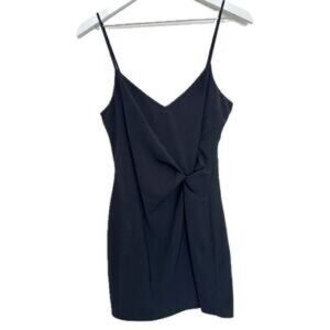 Abercrombie & Fitch Black Mini Twist Dress with Slit